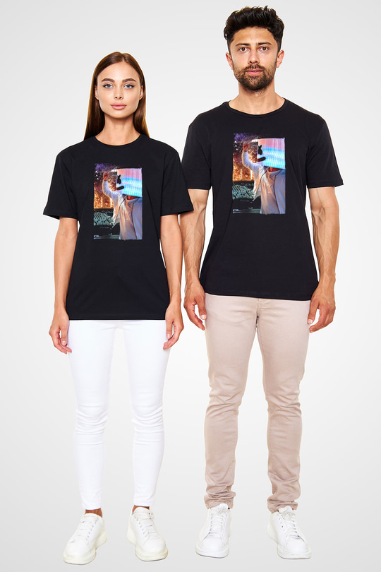 Marshmello Siyah Unisex Tişört T-Shirt - TişörtFabrikası