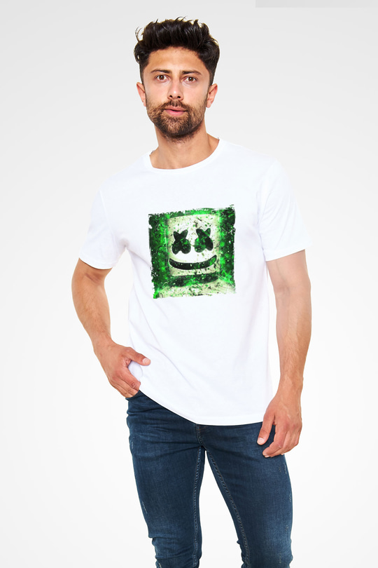 MarshmelloBaskılı Beyaz Tişört