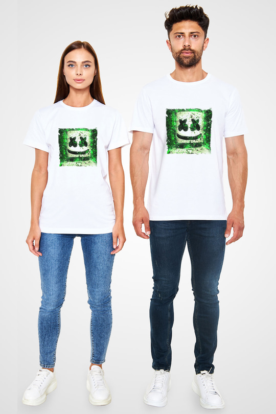 MarshmelloBaskılı Beyaz Tişört