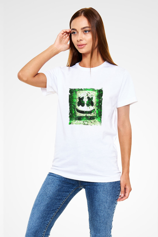 MarshmelloBaskılı Beyaz Tişört