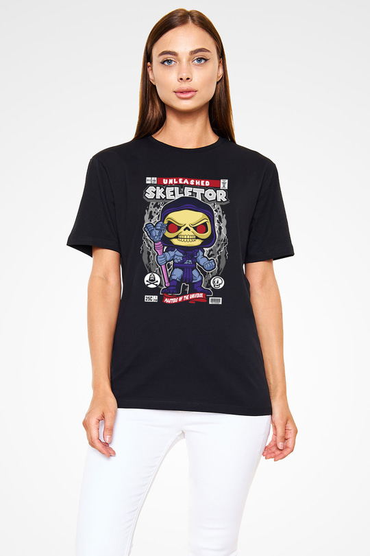 Master Of Universe Baskılı Unisex Siyah Tişört