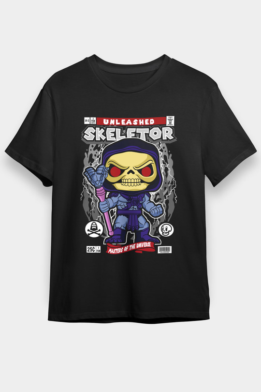 Master Of Universe Baskılı Unisex Siyah Tişört
