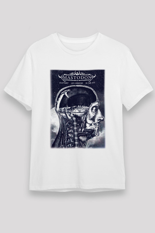 Mastodon Beyaz Unisex Tişört T-Shirt - TişörtFabrikası