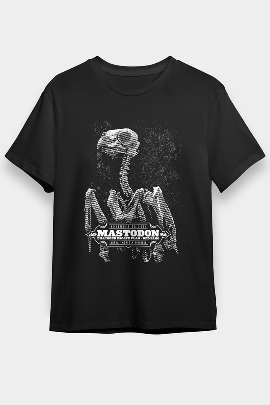 Mastodon Siyah Unisex Tişört T-Shirt - TişörtFabrikası
