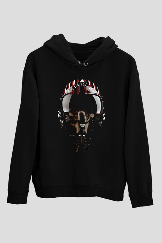 Maveric PilotSiyah  Unisex Hoodie