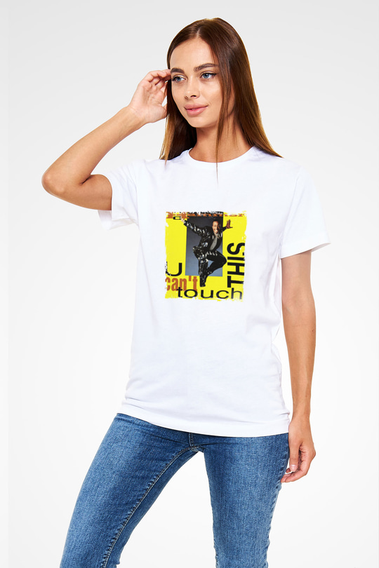 MC Hammer Baskılı Unisex Beyaz Tişört