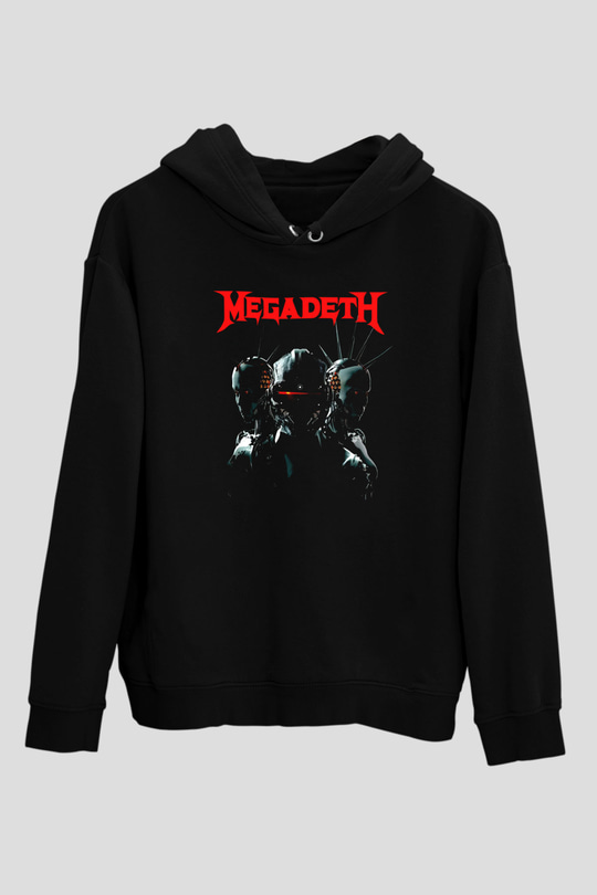 Megadeth Siyah Unisex Kapüşonlu Sweatshirt