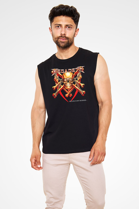 Megadeth Siyah Unisex Kolsuz Tişört