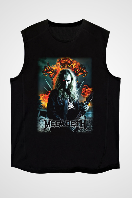 Megadeth Siyah Unisex Kolsuz Tişört