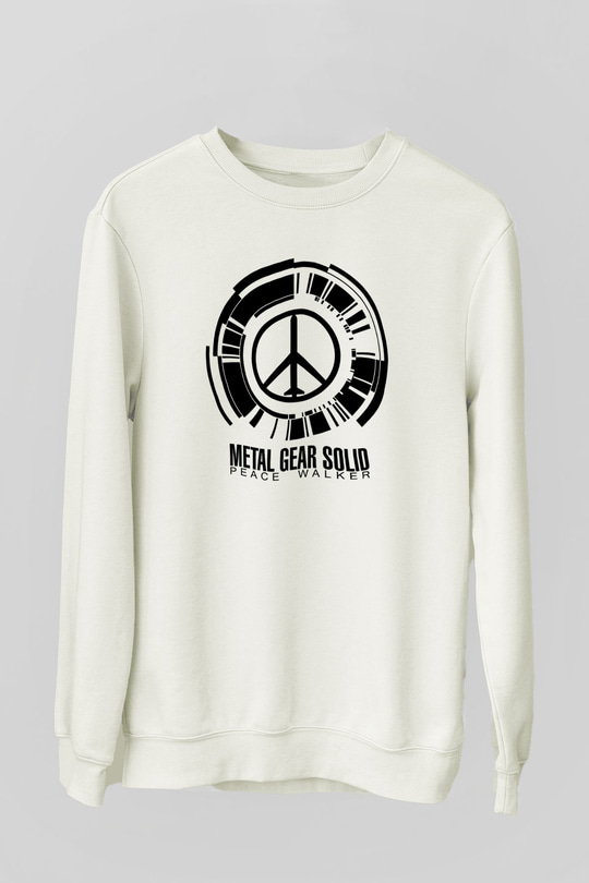 Metal Gear Solid Beyaz Unisex Sweatshirt