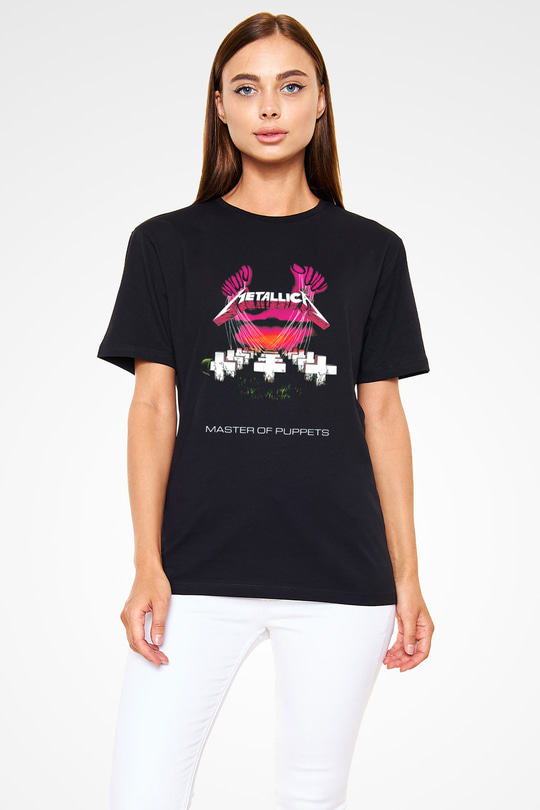 Metallica Master Of Puppets Siyah Unisex Tişört T-Shirt - TişörtFabrikası