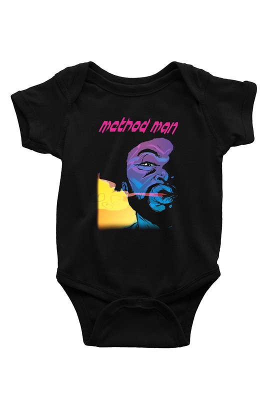 Method Man Baskılı Siyah Bebek Body - Zıbın