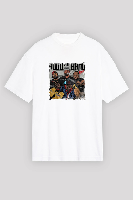 Method Man Baskılı Oversize Beyaz Tişört