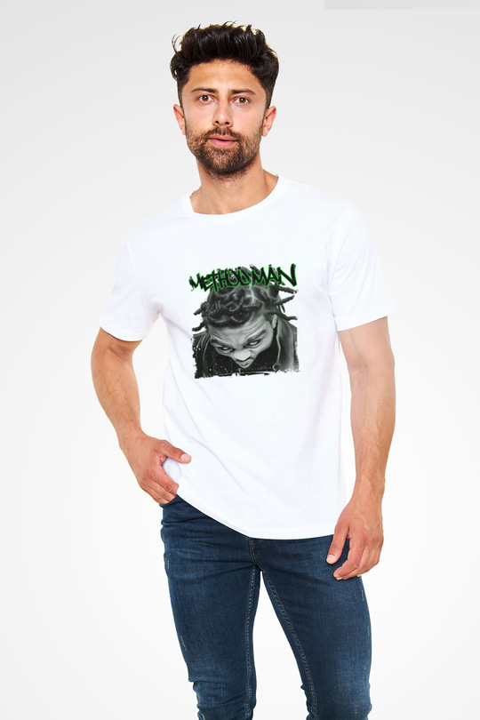 Method Man Baskılı Unisex Beyaz Tişört