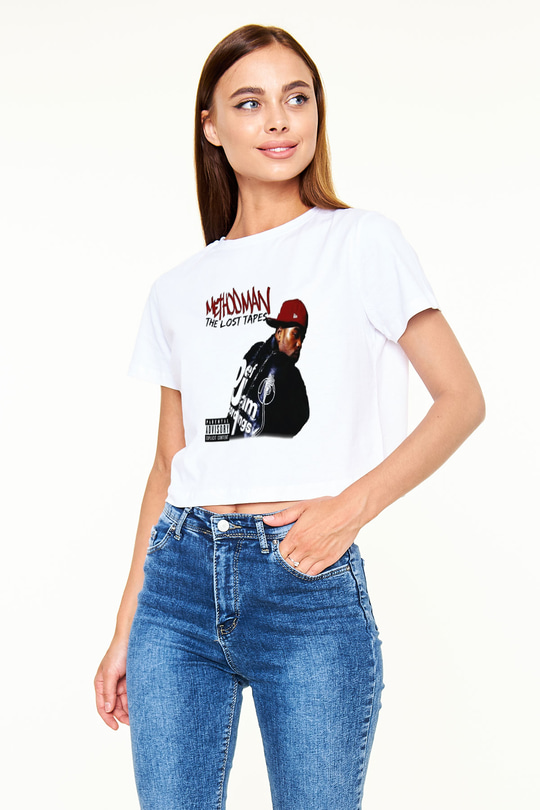 Method Man Beyaz Croptop Tişört