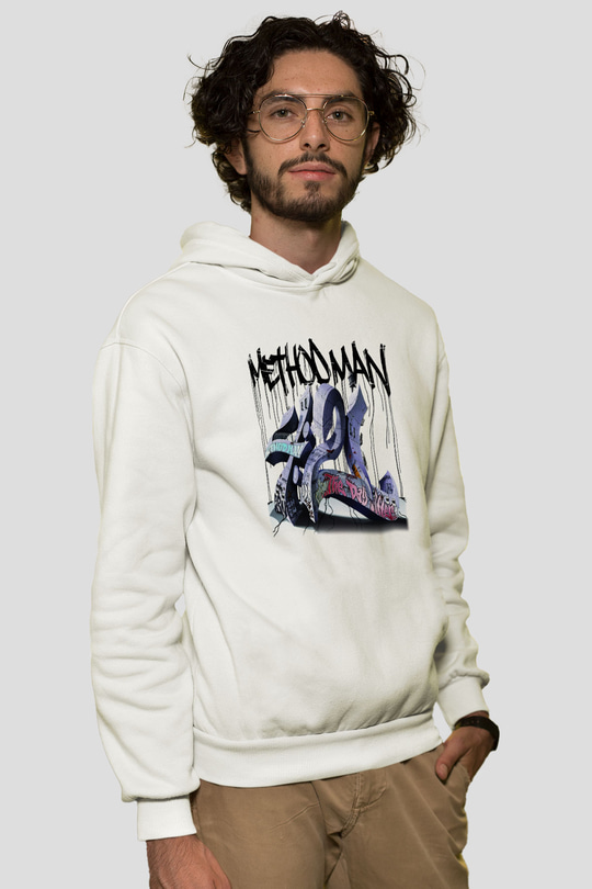 Method Man Beyaz Unisex Kapşonlu Sweatshirt