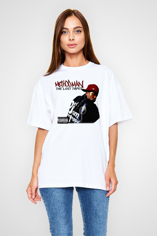 Method Man Beyaz Unisex Oversize Tişört T-Shirt