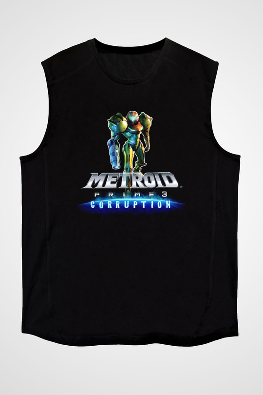 Metroid Prime Siyah Unisex Kolsuz Tişört