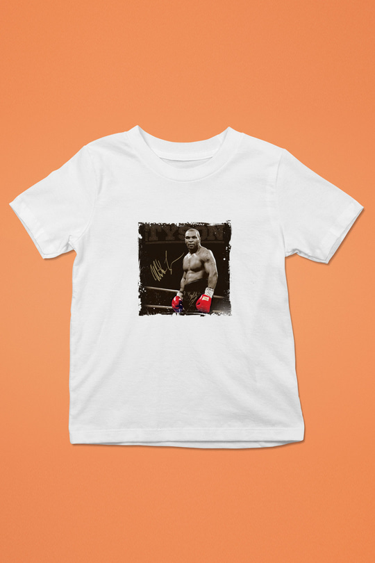 Mike Tyson Unisex Baskılı Beyaz Çocuk Tişört