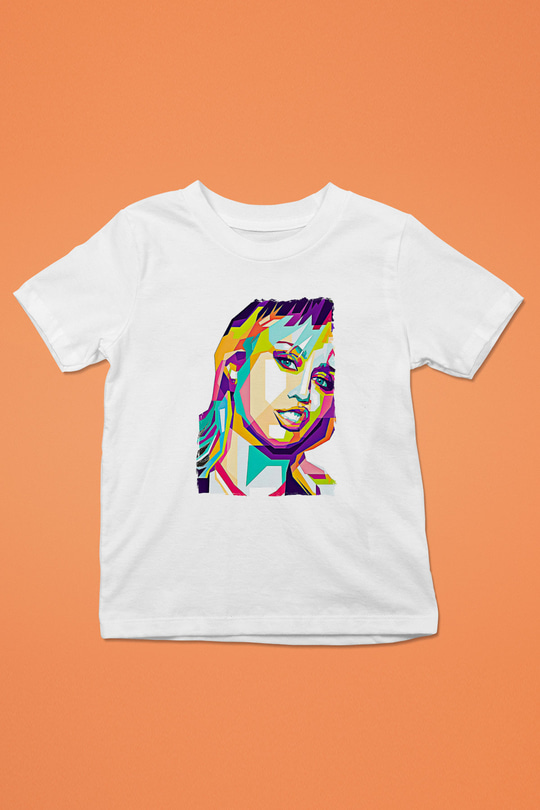 Miley Cyrus Baskılı Beyaz Unisex Beyaz Çocuk Tişört - Tshirt