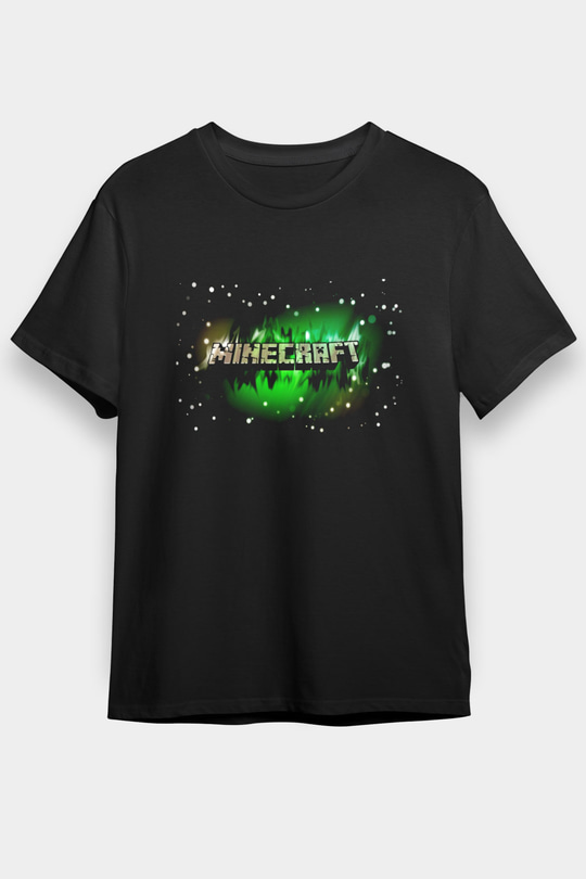 Minecraft Siyah Unisex Tişört T-Shirt