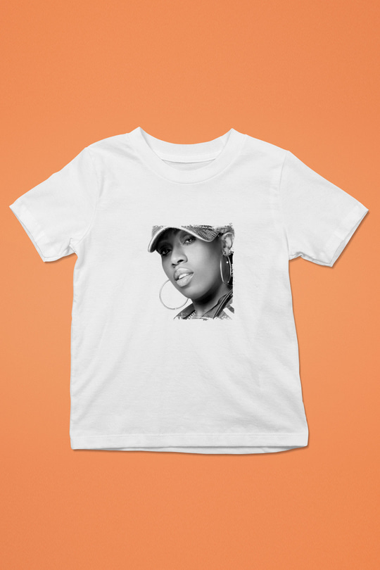 Missy Elliott Baskılı Unisex Beyaz Çocuk Tişört