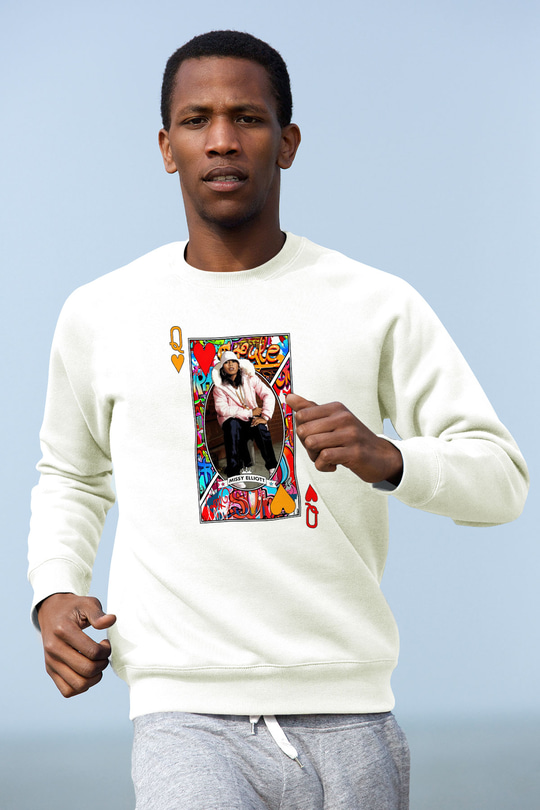 Missy Elliott Beyaz Unisex Sweatshirt