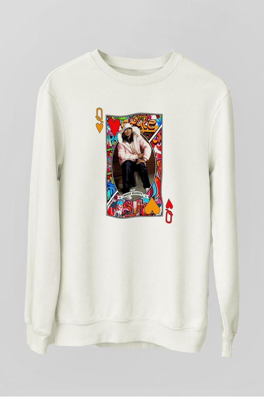 Missy Elliott Beyaz Unisex Sweatshirt