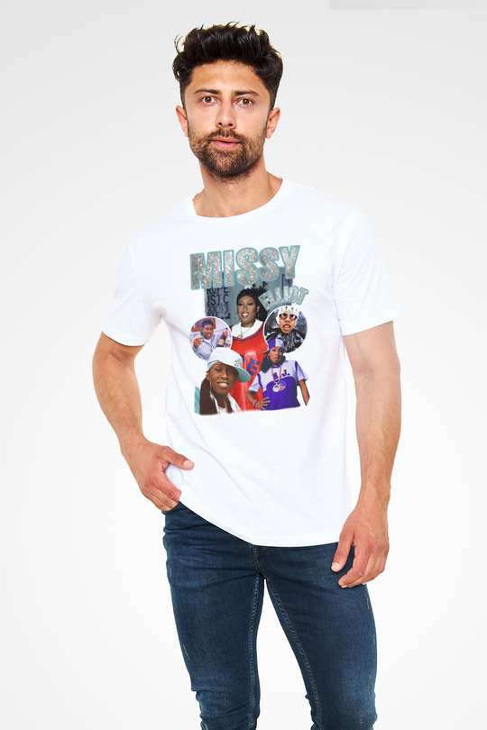 Missy Elliott Beyaz Unisex Tişört T-Shirt - TişörtFabrikası
