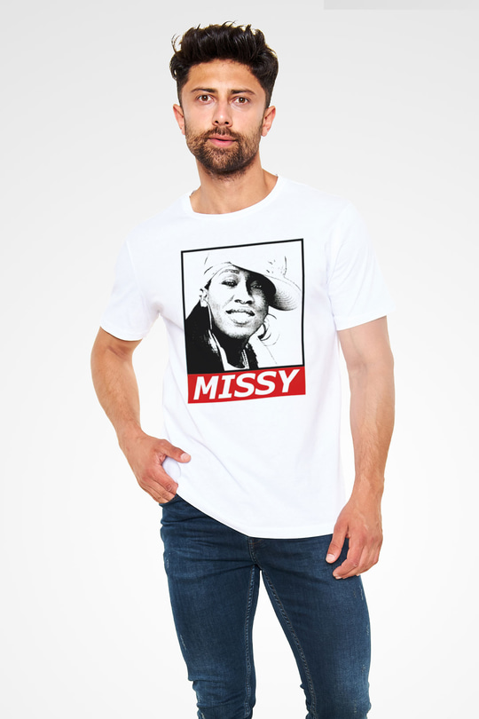 Missy Elliott Beyaz Unisex Tişört T-Shirt - TişörtFabrikası