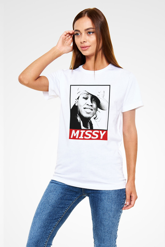 Missy Elliott Beyaz Unisex Tişört T-Shirt - TişörtFabrikası