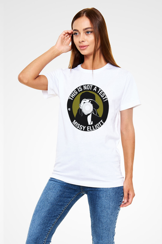 Missy Elliott Beyaz Unisex Tişört T-Shirt - TişörtFabrikası
