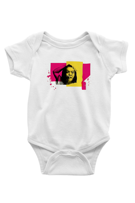 Mitski Baskılı Beyaz Unisex Bebek Body - Zıbın
