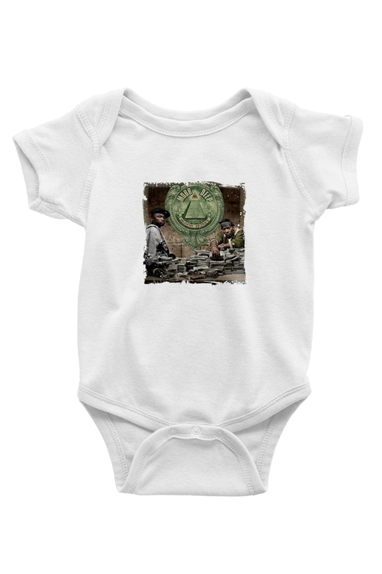 Mobb Deep Baskılı Unisex Beyaz Bebek Body - Zıbın