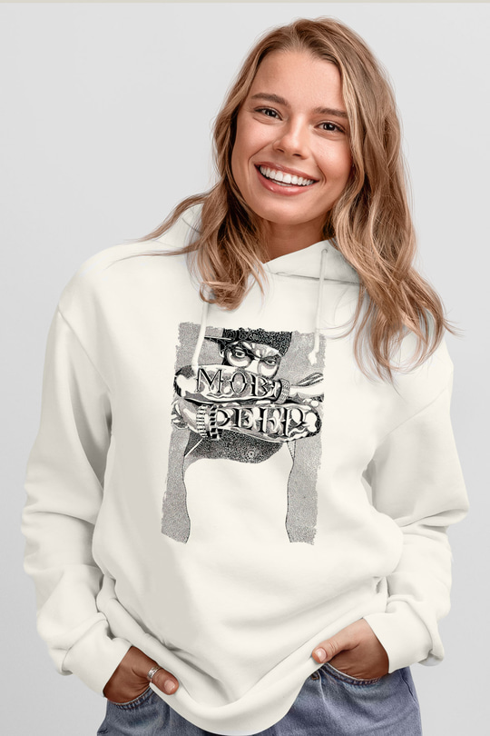 Mobb Deep Beyaz Unisex Kapüşonlu Sweatshirt