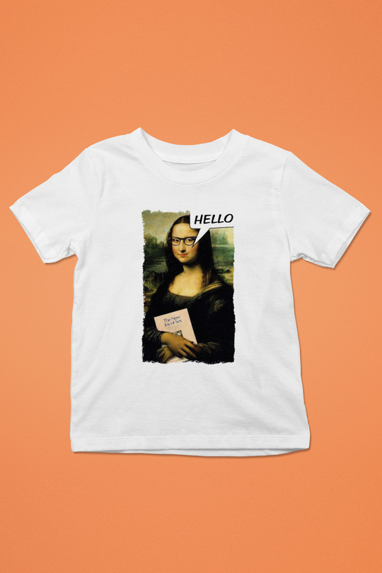 Mona Lisa Beyaz Unisex Çocuk Tişört