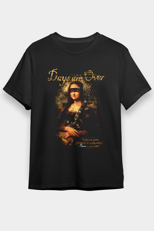 Mona Lisa Siyah Unisex Tişört T-Shirt - TişörtFabrikası