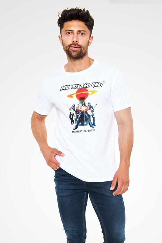 Monster Magnet Beyaz Unisex Tişört T-Shirt - TişörtFabrikası