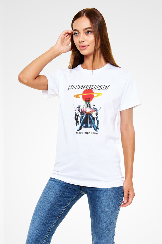 Monster Magnet Beyaz Unisex Tişört T-Shirt - TişörtFabrikası