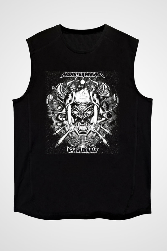 Monster Magnet Siyah Unisex Kolsuz Tişört