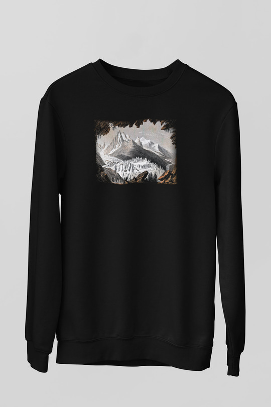 Mont Blanc Siyah Unisex Sweatshirt