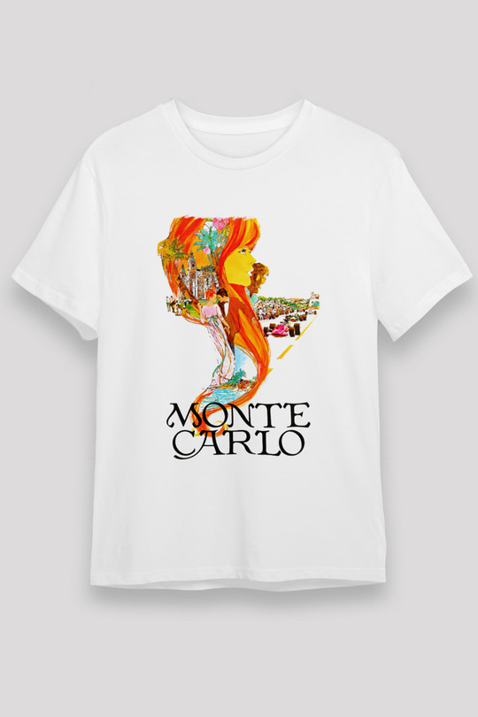 Monte Carlo Beyaz Unisex Tişört T-Shirt - TişörtFabrikası