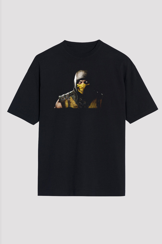 Mortal Kombat Siyah Oversize Tişört Oversize T-shirt