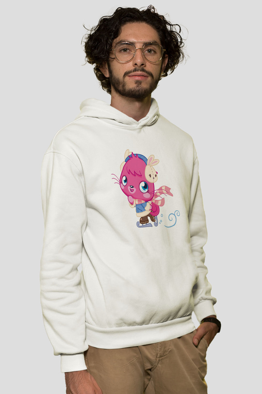 Moshi Monsters Beyaz Unisex Hoodie