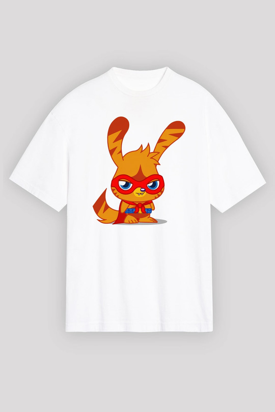 Moshi Monsters Beyaz Oversize Tişört Oversize T-shirt