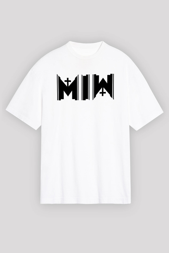 Motionless in White Baskılı Beyaz Unisex Oversize Tişört - Tshirt