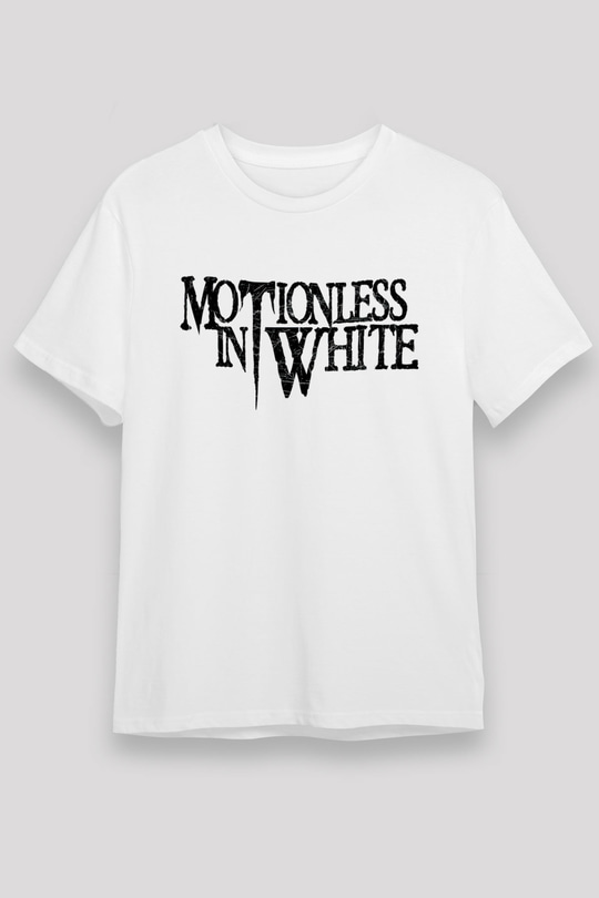 Motionless in White Baskılı Unisex Beyaz Tişört - Tshirt