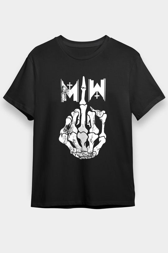 Motionless in White Baskılı Unisex Siyah Tişört - Tshirt