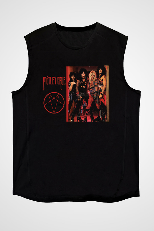 Mötley Crüe Siyah Unisex Kolsuz Tişört