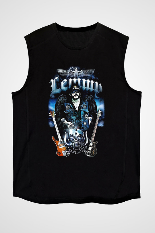 Motörhead Lemmy Siyah Unisex Kolsuz Tişört